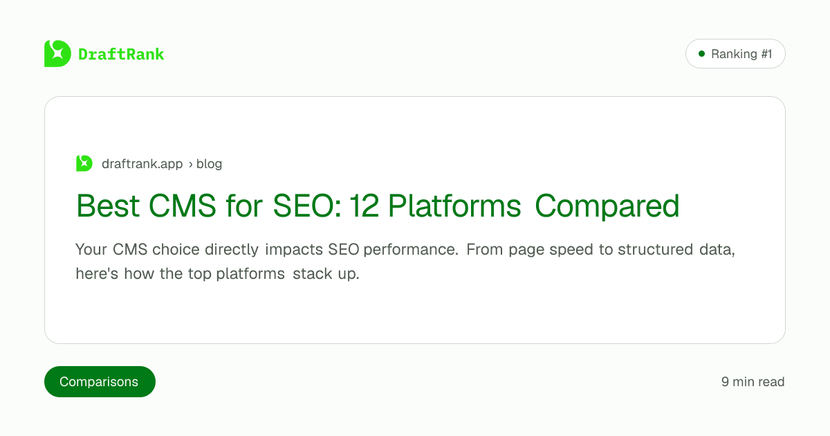 Best CMS for SEO: 12 Platforms Compared