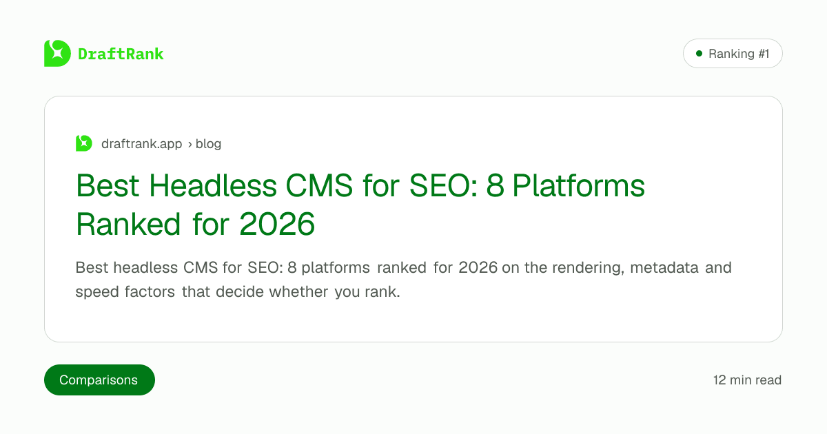 Best Headless CMS for SEO: 8 Platforms Ranked for 2026