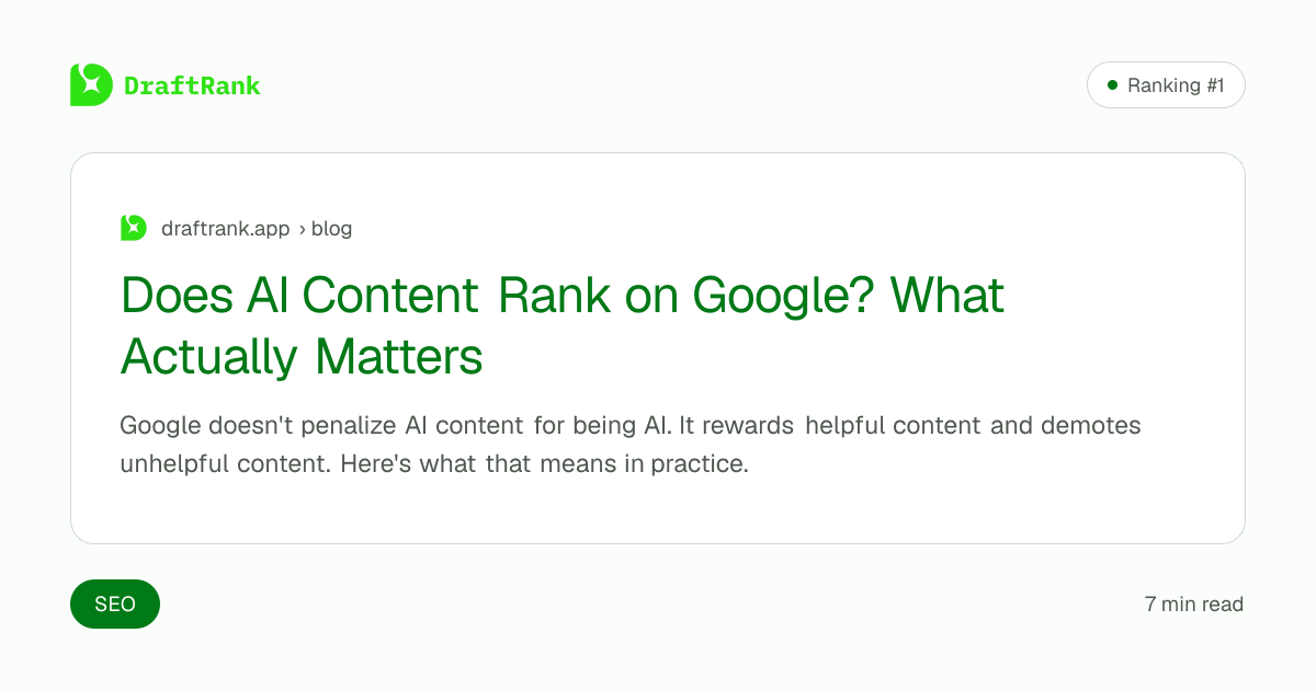 Does AI Content Rank on Google? What Actually Matters