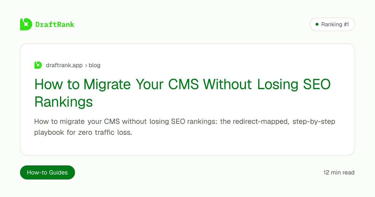 How to Migrate Your CMS Without Losing SEO Rankings
