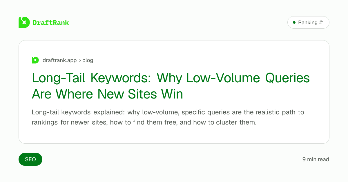 Long-Tail Keywords: Why Low-Volume Queries Are Where New Sites Win