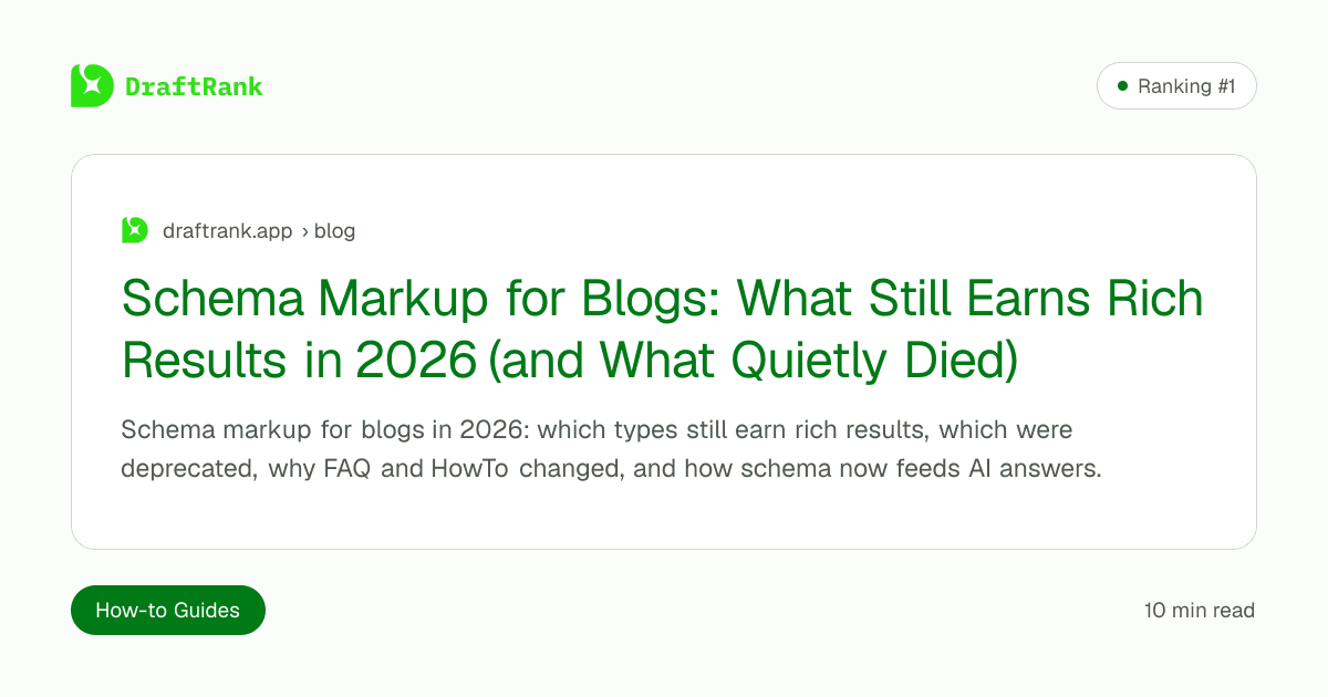 Schema Markup for Blogs: What Still Earns Rich Results in 2026 (and What Quietly Died)