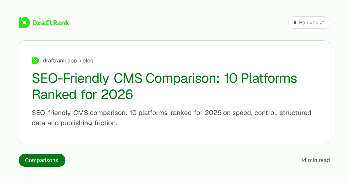 SEO-Friendly CMS Comparison: 10 Platforms Ranked for 2026