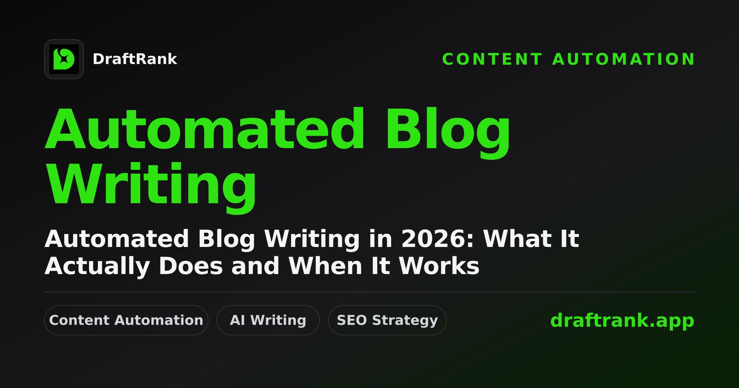 Automated Blog Writing in 2026: What It Actually Does and When It Works