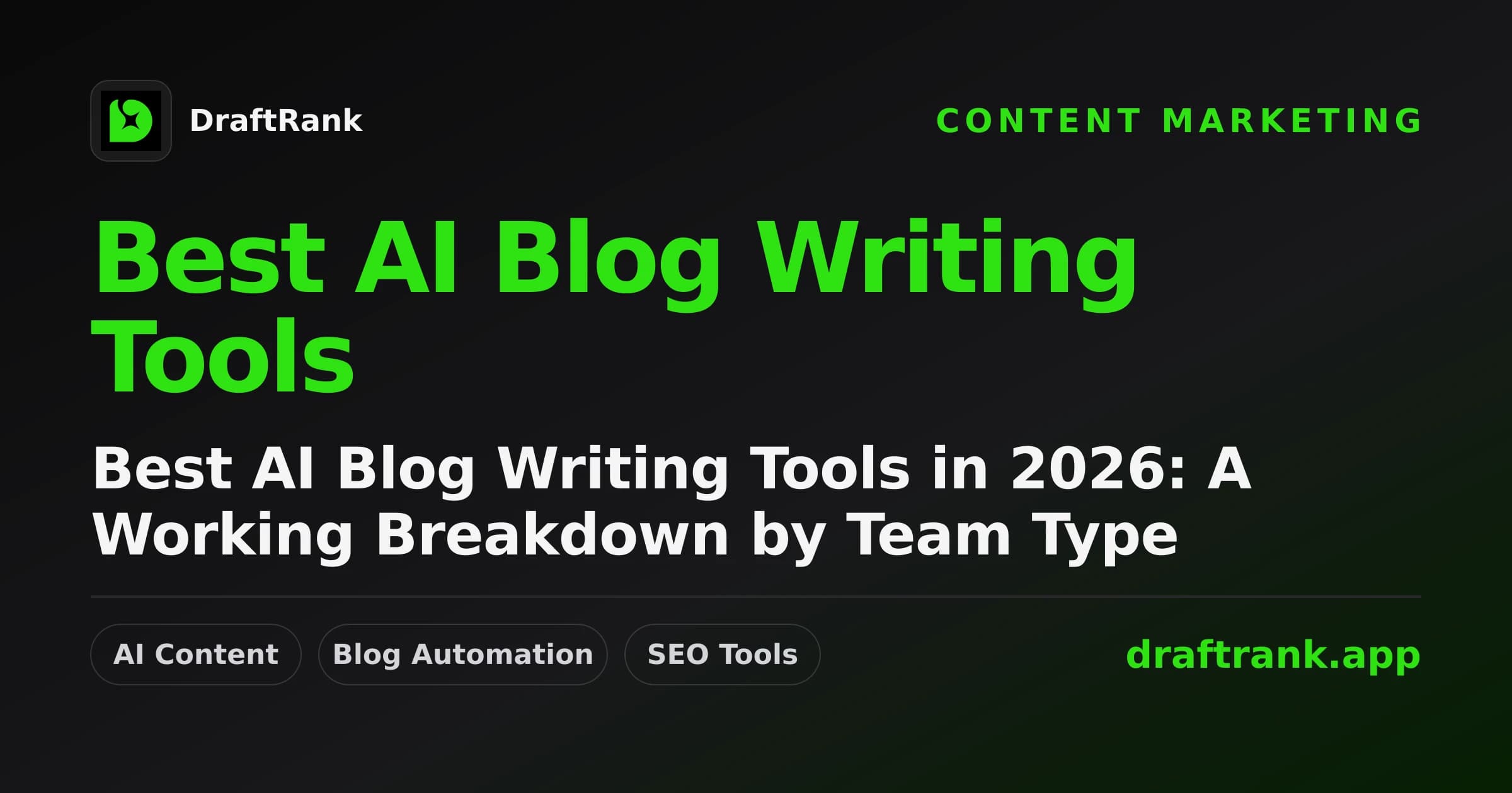 Best AI Blog Writing Tools in 2026: A Working Breakdown by Team Type
