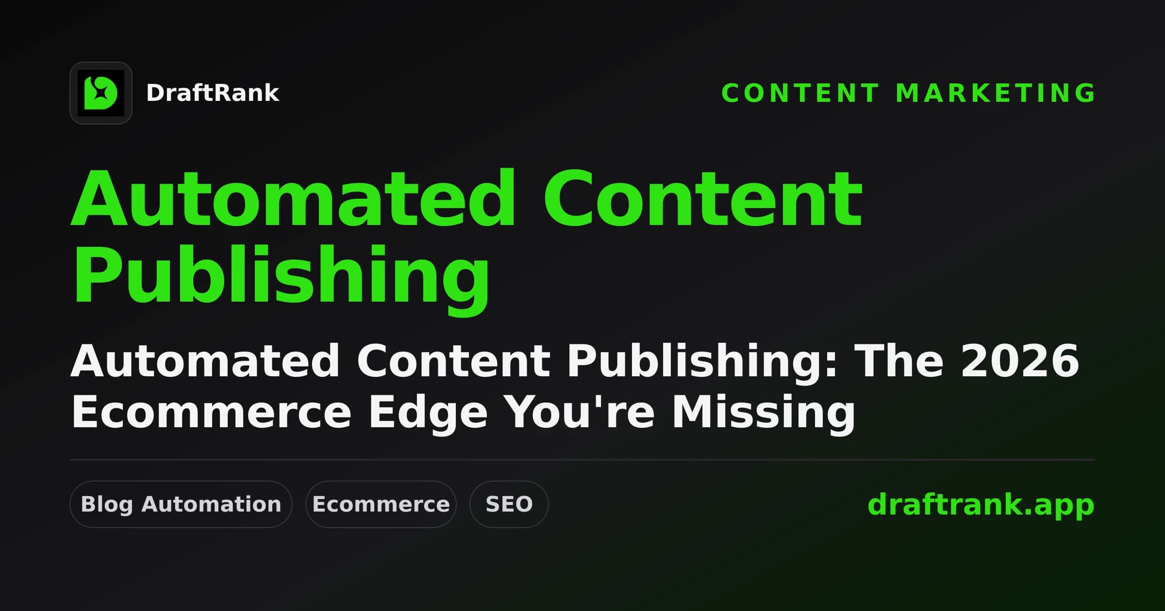 Automated Content Publishing: The 2026 Ecommerce Edge You're Missing